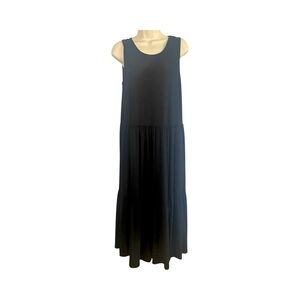NWT Emma & Michelle Black Two-Tier Sleeveless Midi Dress